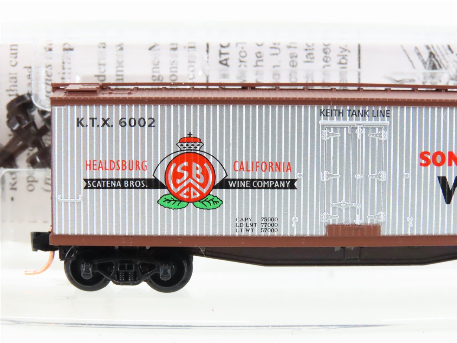 N Scale Micro-Trains MTL 49070 KTX Keith Tank Line 40' Wood Reefer #6002