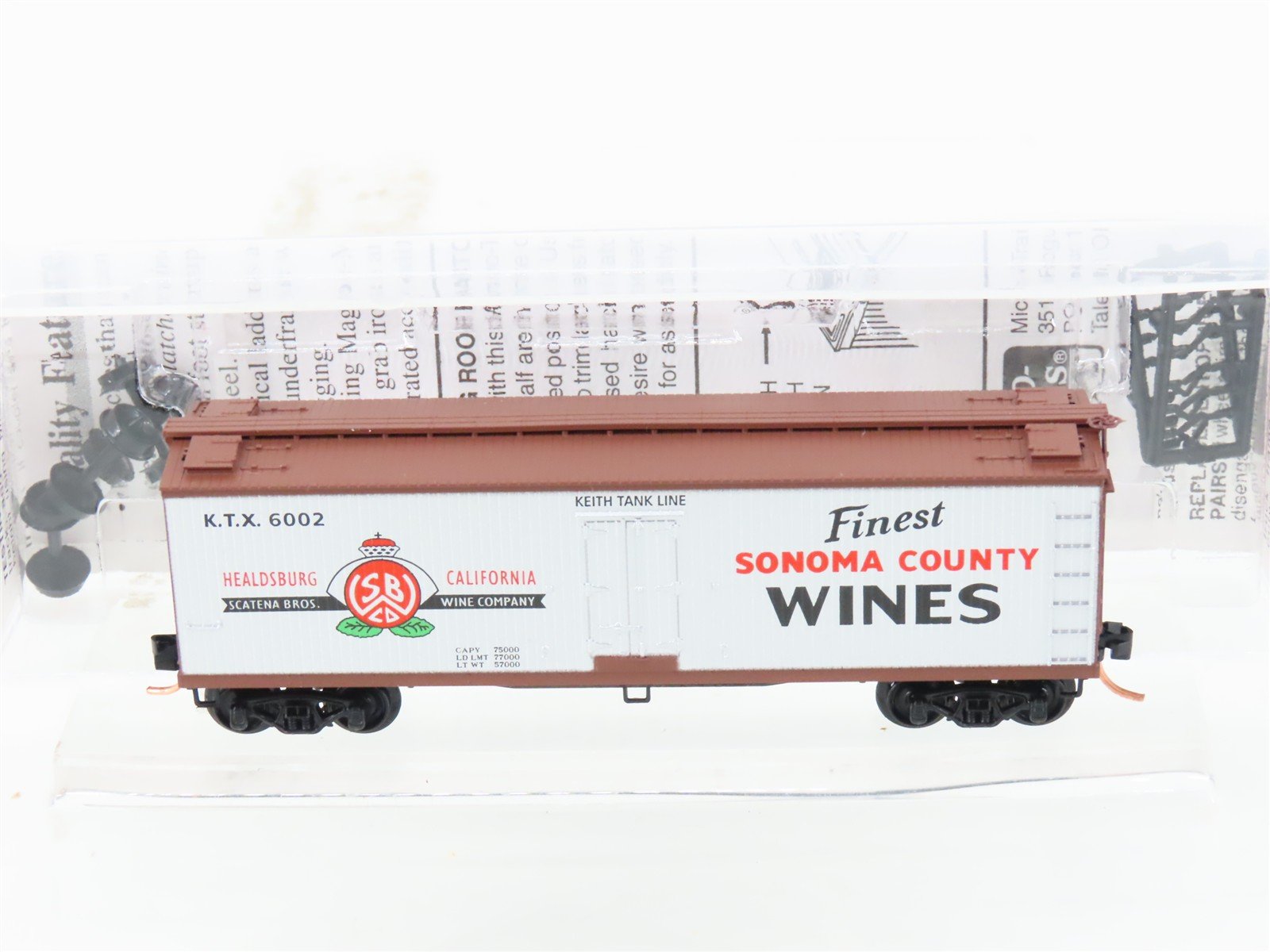 N Scale Micro-Trains MTL 49070 KTX Keith Tank Line 40' Wood Reefer #6002