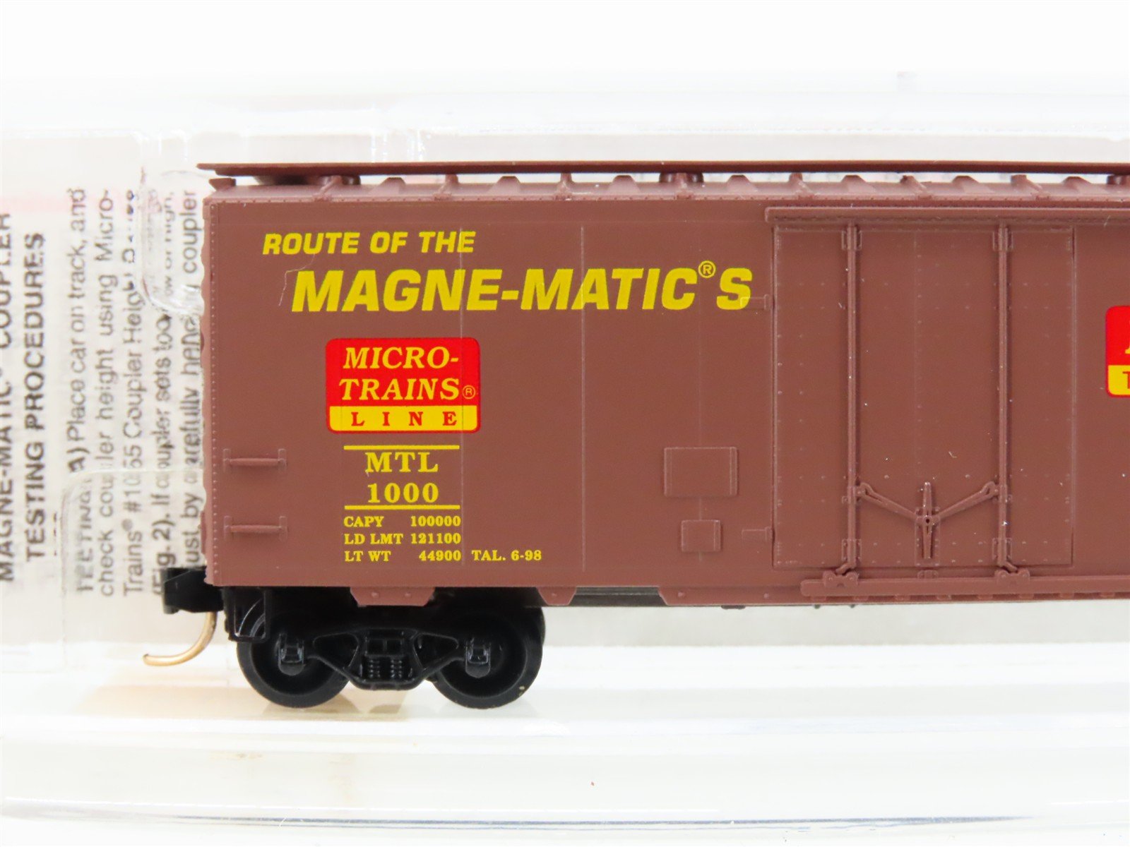 N Scale Micro-Trains Line MTL 21220 Route of the Magne-Matic's 40' Box Car #1000