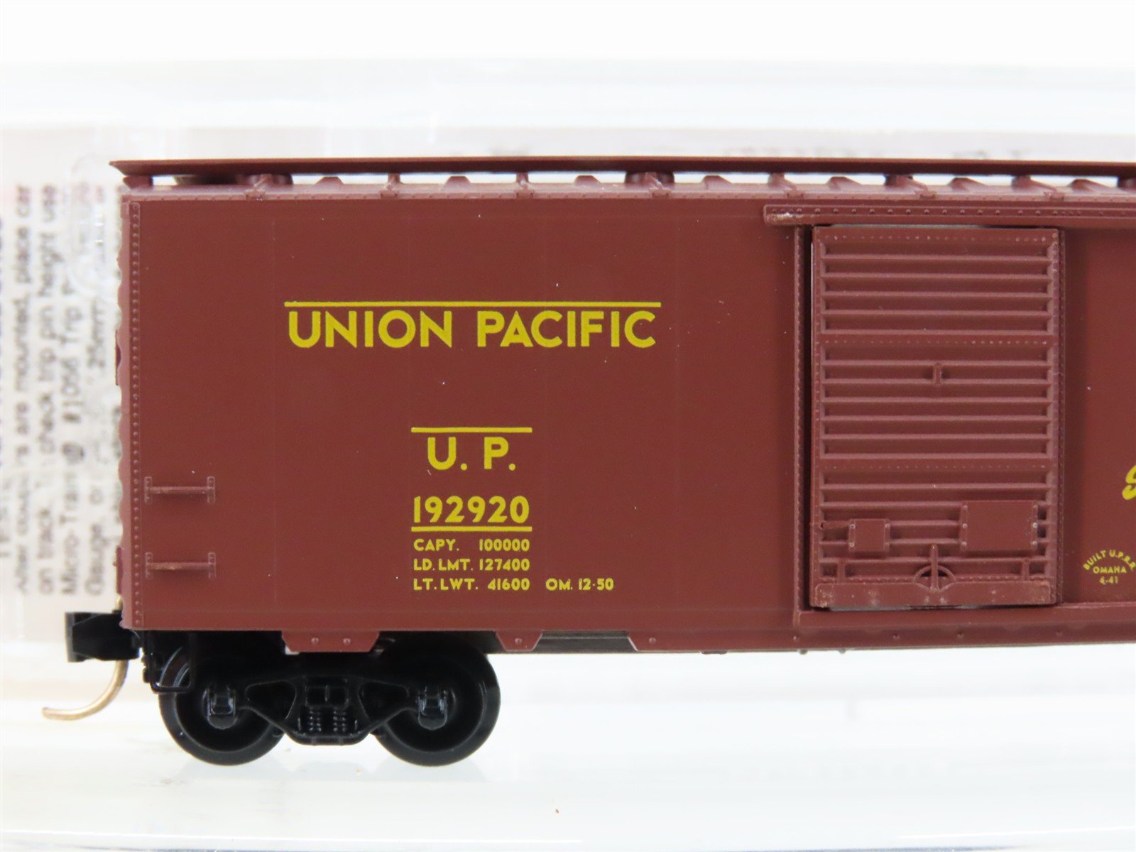 N Scale Micro-Trains MTL 20620 UP Union Pacific 40' Single Door Box Car #192920