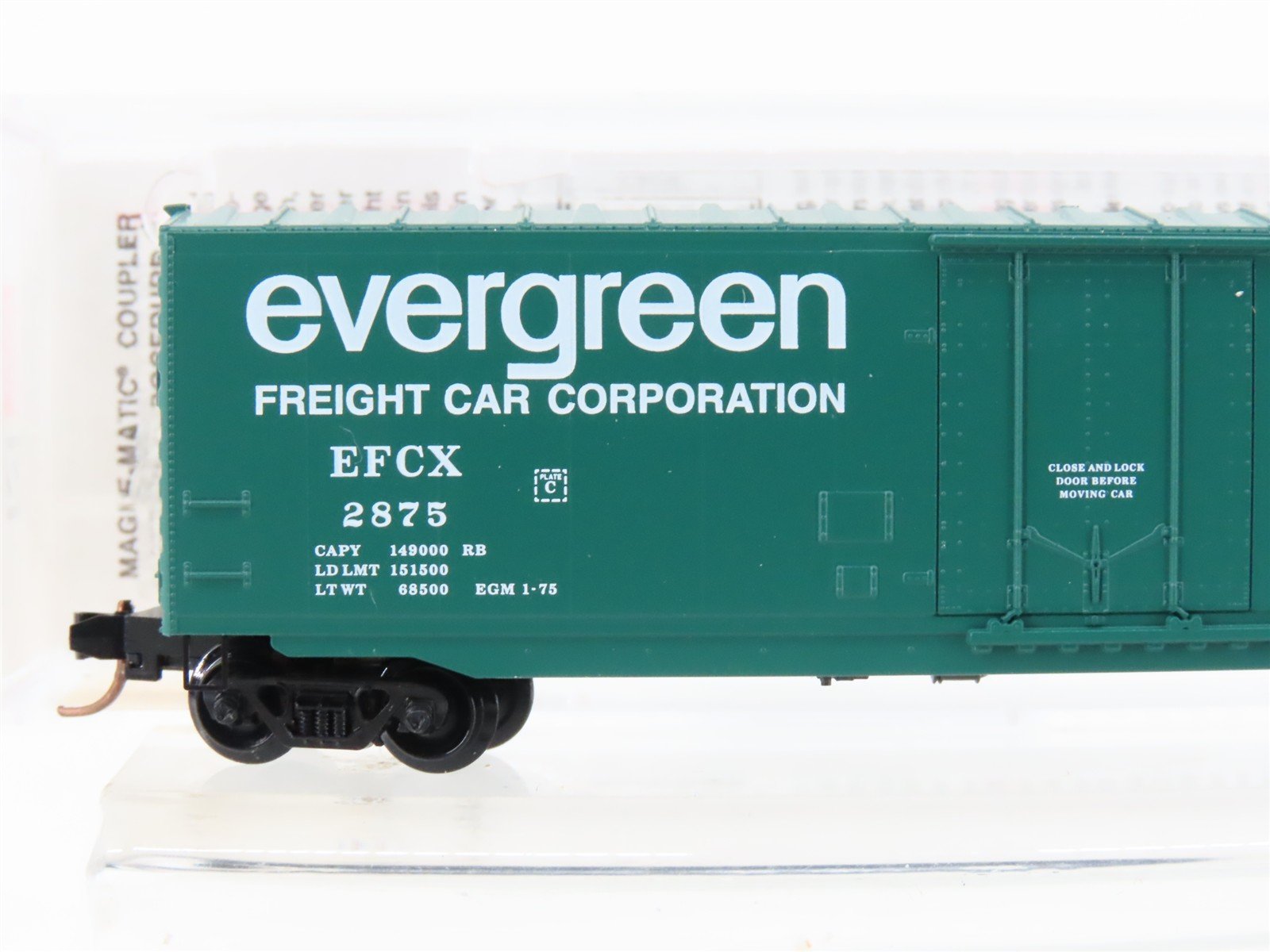 N Scale Micro-Trains MTL 38260 EFCX Evergreen 50' Plug Door Box Car #2875