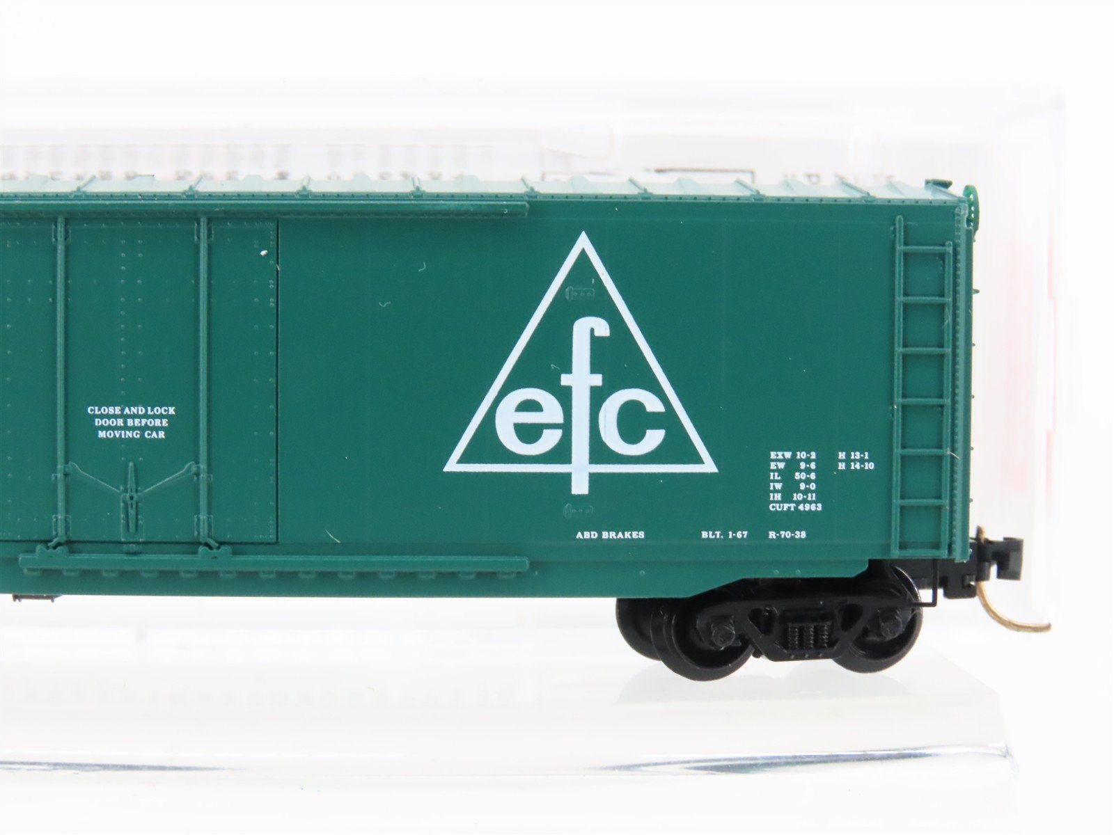 N Scale Micro-Trains MTL 38260 EFCX Evergreen 50' Plug Door Box Car #2875
