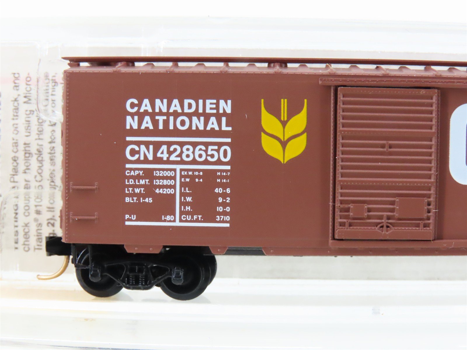 N Micro-Trains MTL 20550 CN Canadian Northern 40' Single Door Box Car #428650