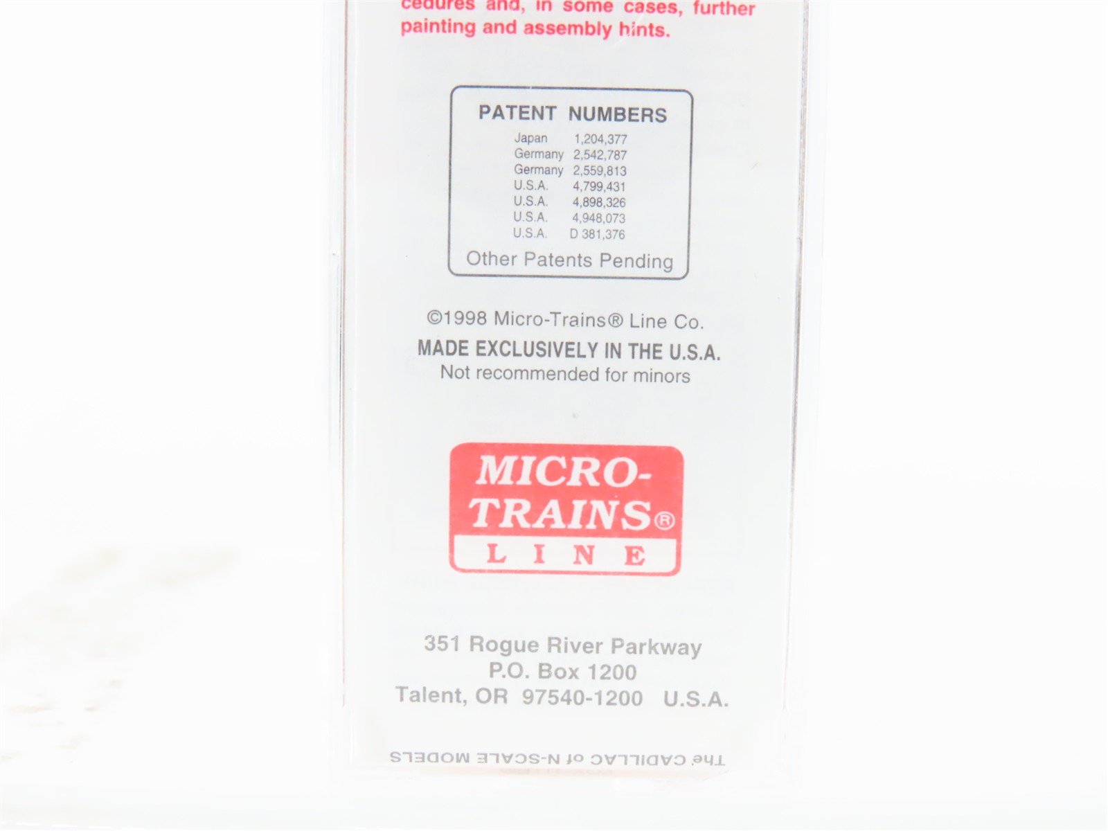 N Micro-Trains MTL 20550 CN Canadian Northern 40' Single Door Box Car #428650