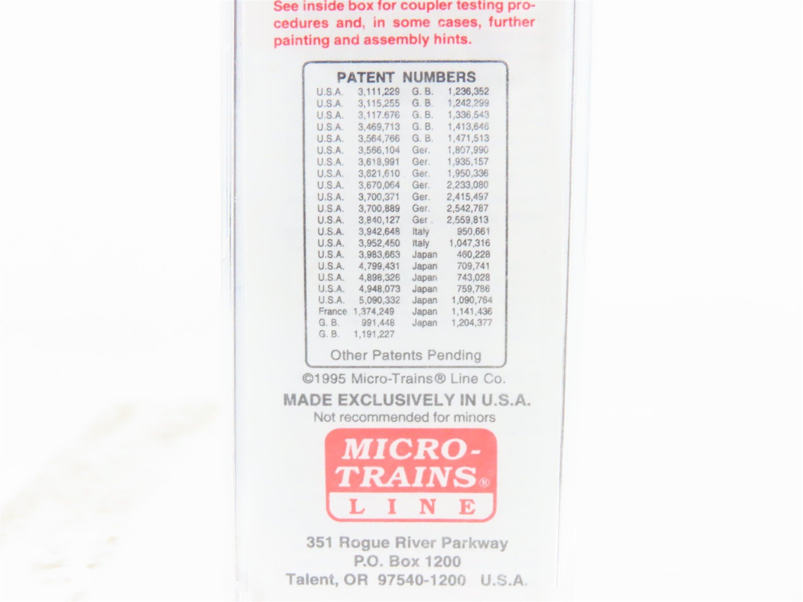 N Micro-Trains MTL 27240 MRL Montana Rail Link 50' Plug Door Box Car #25058