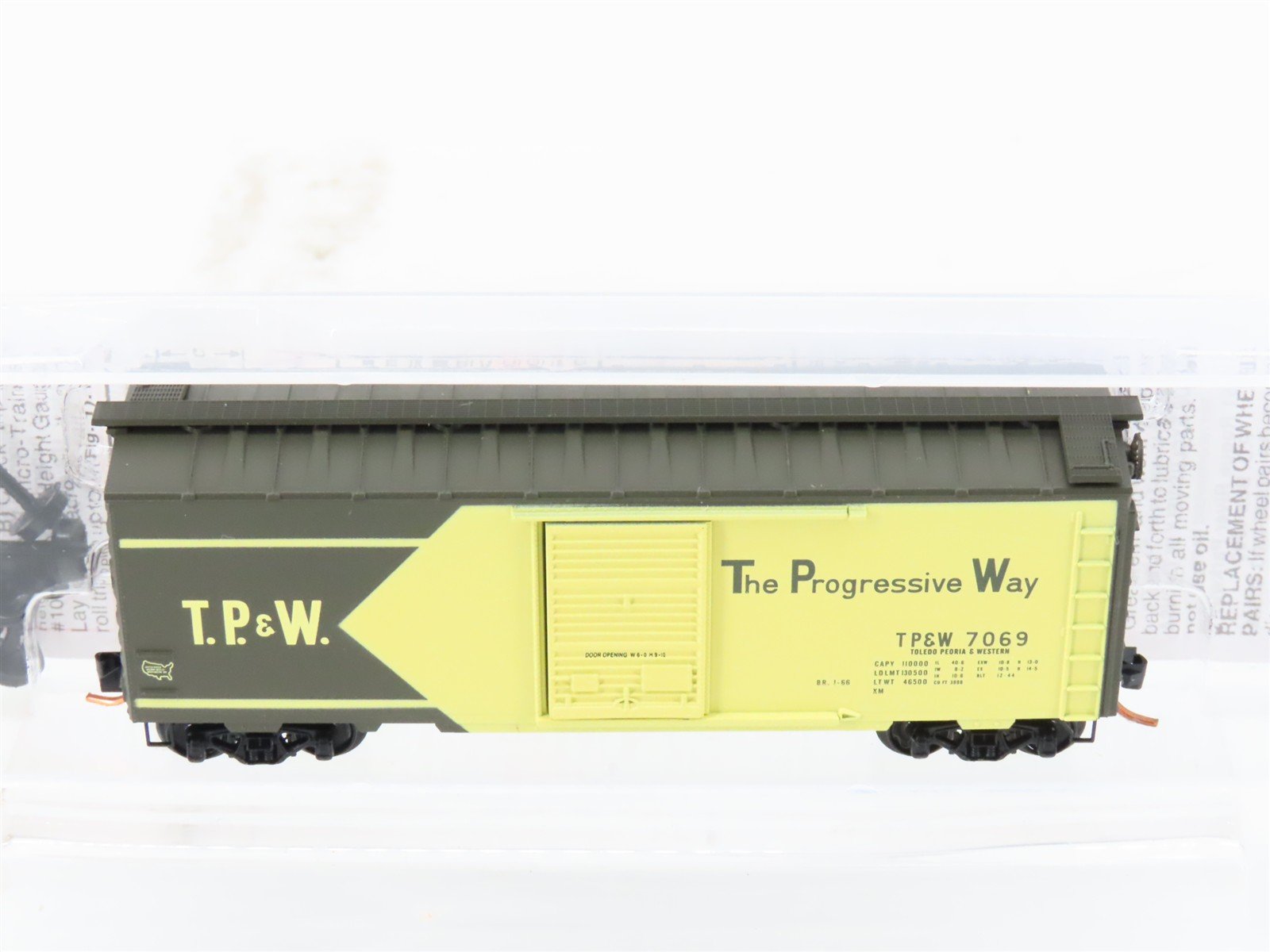 N Scale Micro-Trains MTL 02000716 TP&W The Progressive Way 40' Box Car #7069