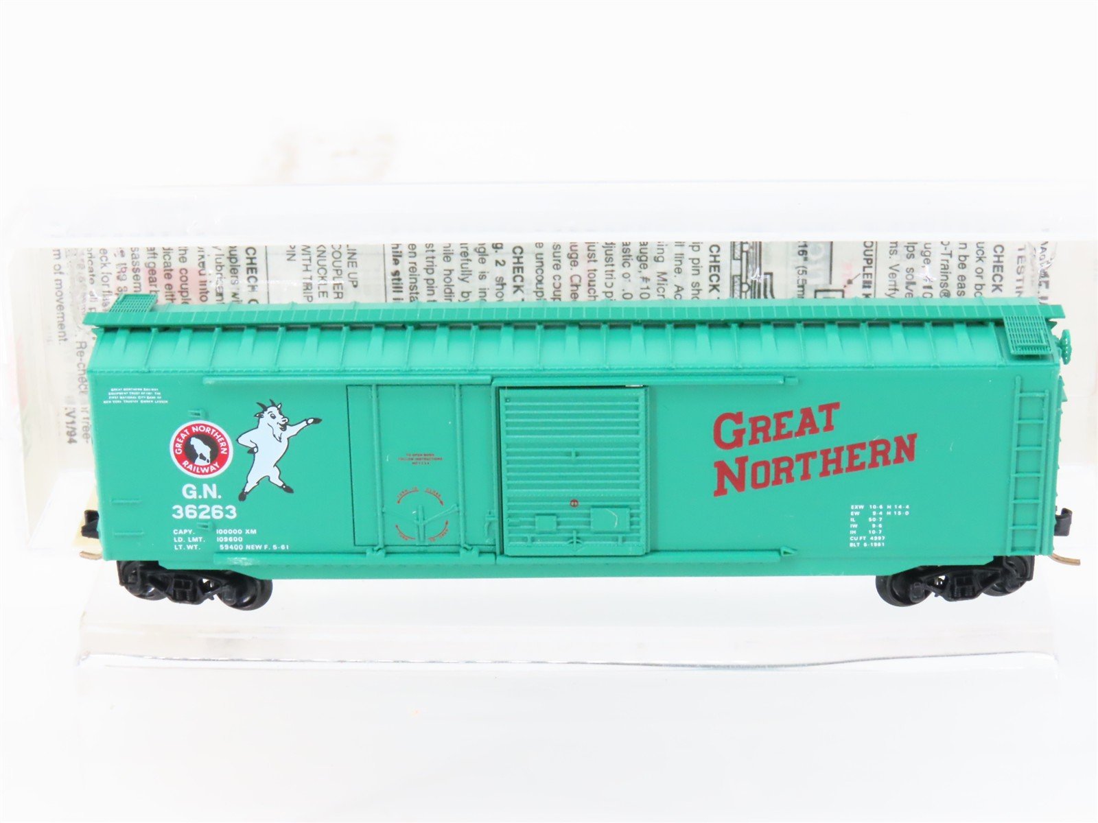 N Scale Micro-Trains MTL 33120 GN Great Northern Railway 50' Box Car #36263