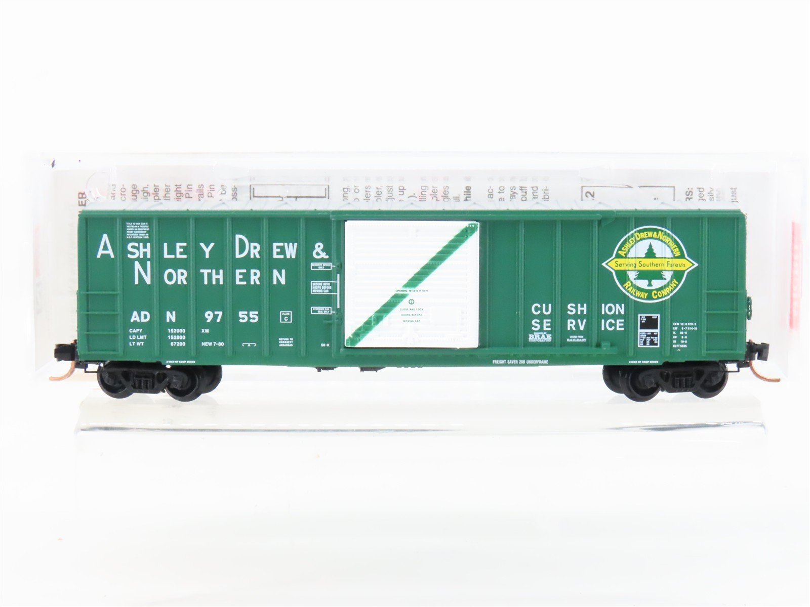 N Scale Micro-Trains MTL 25590 ADN Ashley Drew & Northern 50' Box Car #9755