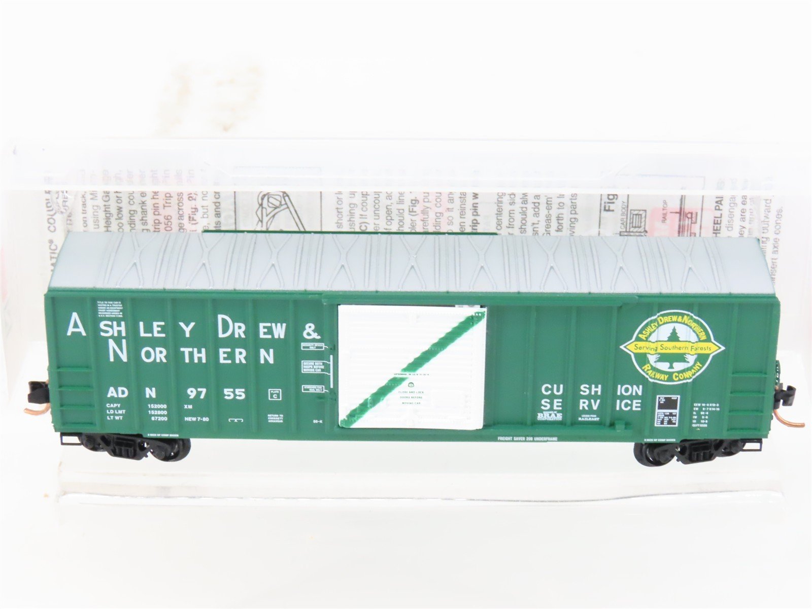 N Scale Micro-Trains MTL 25590 ADN Ashley Drew & Northern 50' Box Car #9755