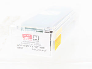 N Scale Micro-Trains MTL 25590 ADN Ashley Drew & Northern 50' Box Car #9755