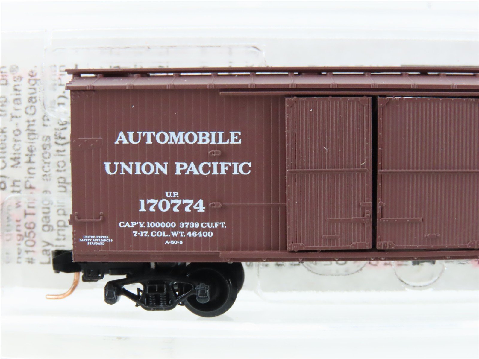 N Scale Micro-Trains MTL 41010 UP Union Pacific 40' Wood Box Car #170774