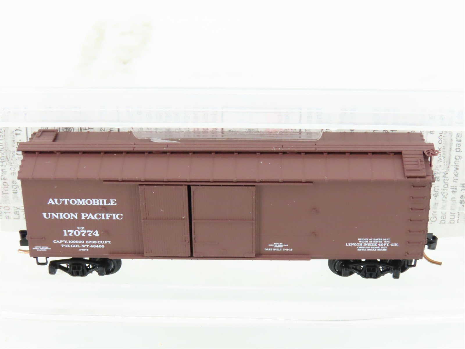 N Scale Micro-Trains MTL 41010 UP Union Pacific 40' Wood Box Car #170774