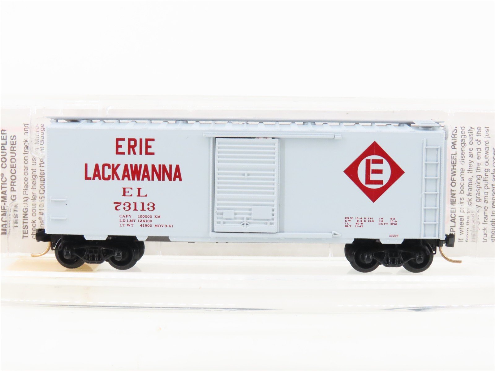 N Scale Micro-Trains MTL 20360 EL Erie Lackawanna 40' Single Door Box Car #73113