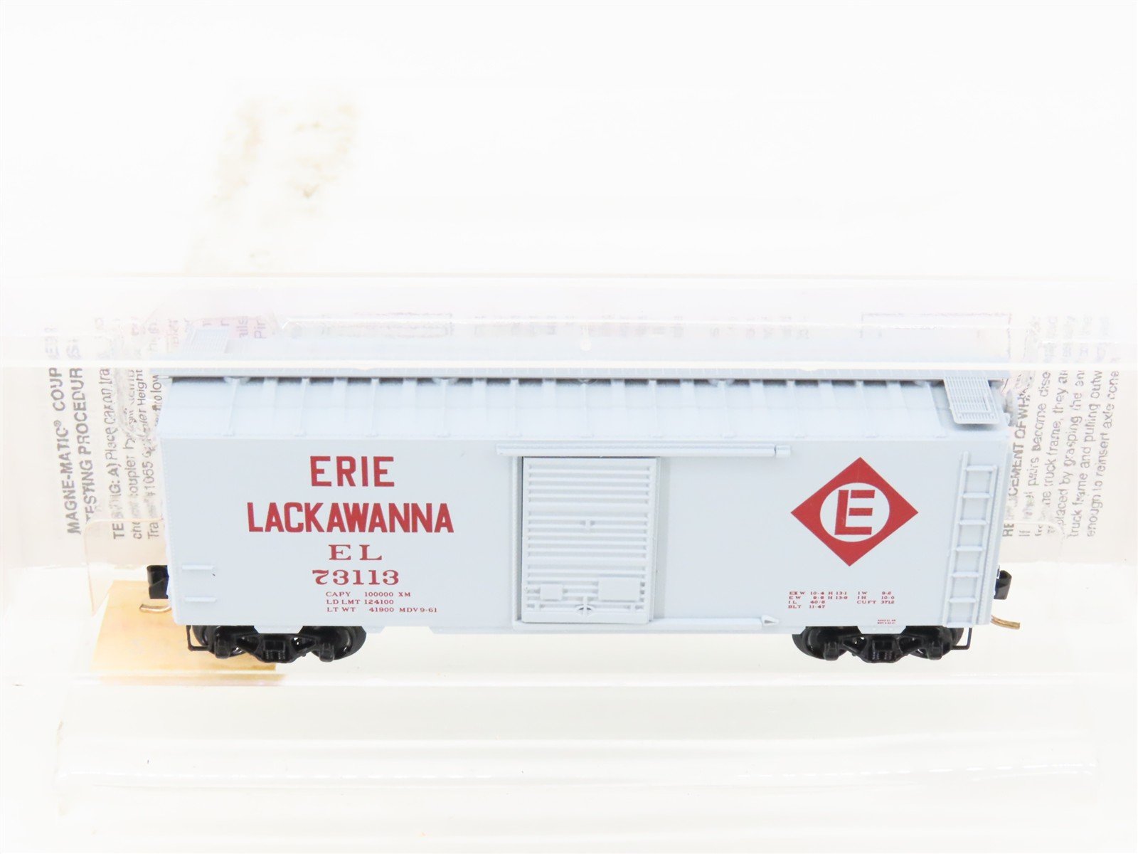 N Scale Micro-Trains MTL 20360 EL Erie Lackawanna 40' Single Door Box Car #73113