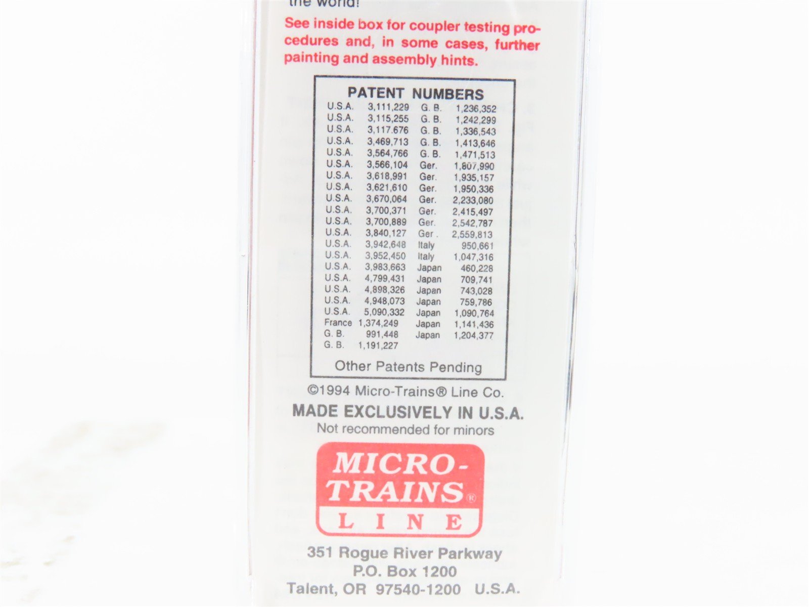 N Scale Micro-Trains MTL 20186 GN Great Northern 40' Single Door Box Car #19617