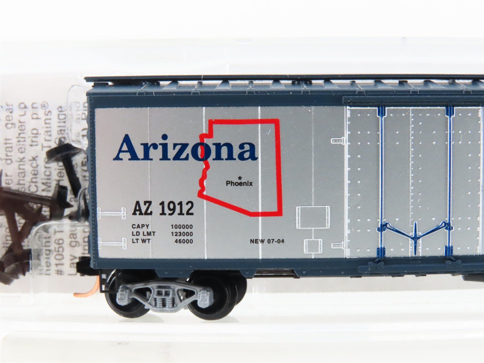 N Scale Micro-Trains MTL 21381 AZ Arizona State 40' Plug Door Box Car #1912