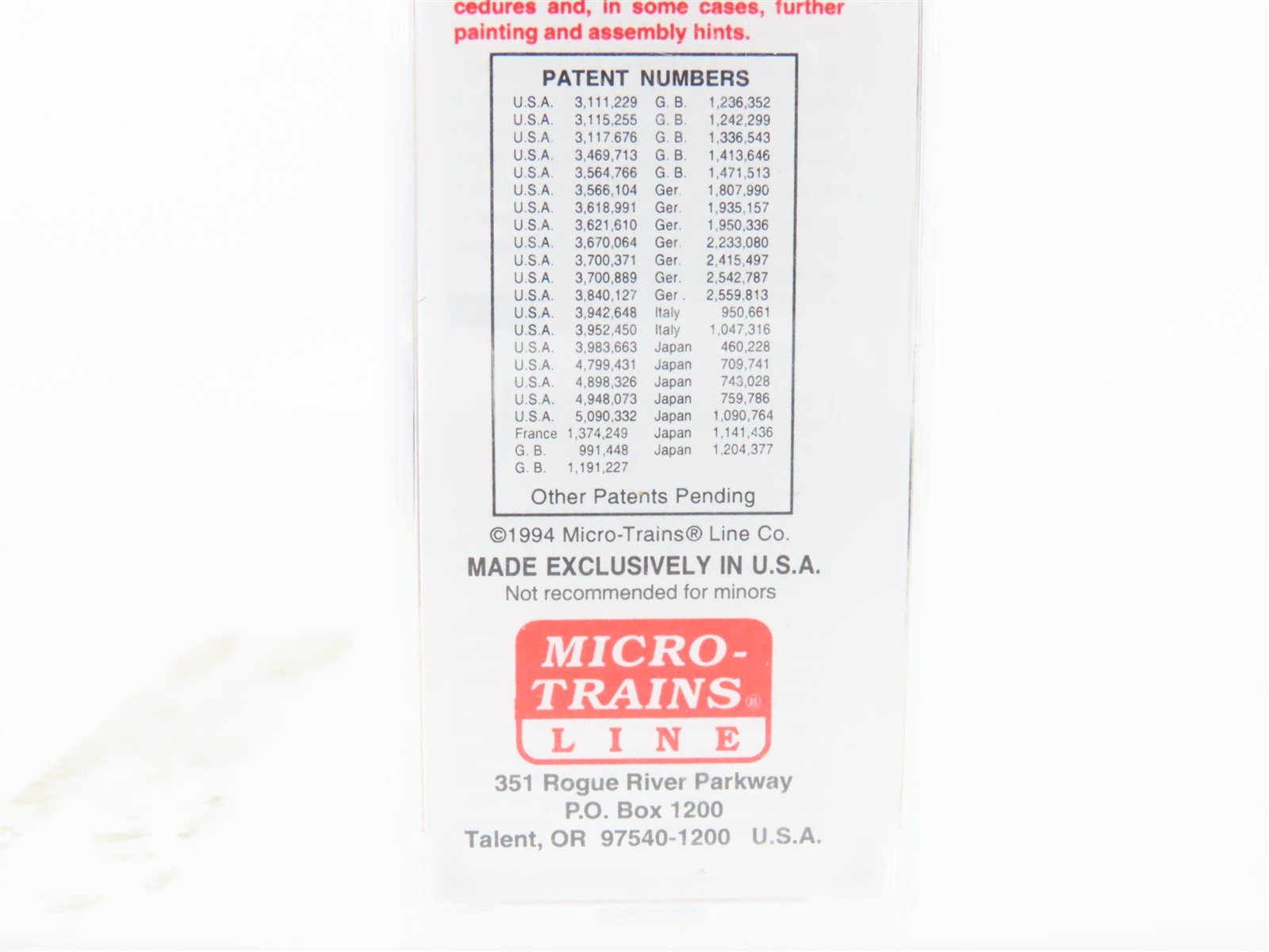 N Micro-Trains MTL 29070 CN Canadian National 40' Automobile Box Car #582596