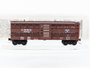N Scale Micro-Trains MTL 35130 CB&Q Burlington Route 40' Stock Car #52002