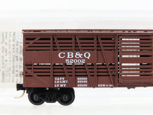 N Scale Micro-Trains MTL 35130 CB&Q Burlington Route 40' Stock Car #52002