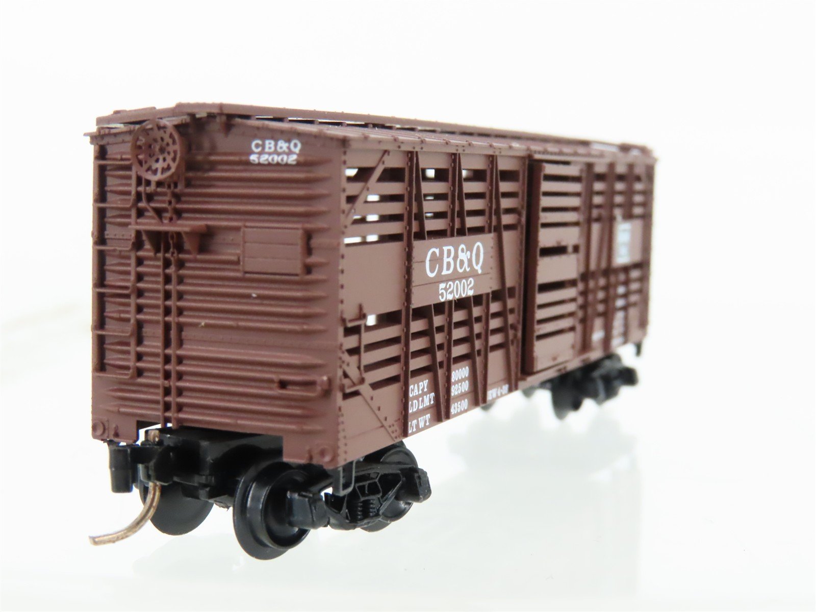 N Scale Micro-Trains MTL 35130 CB&Q Burlington Route 40' Stock Car #52002