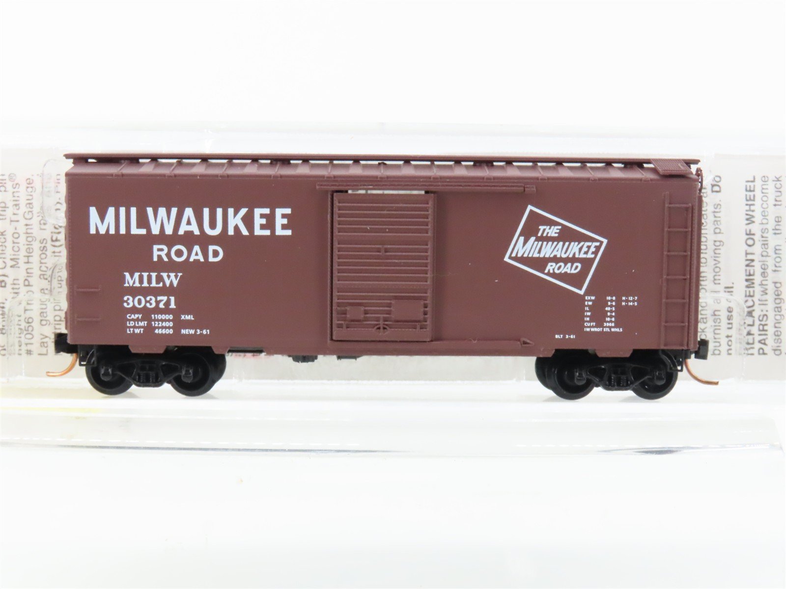 N Micro-Trains MTL 20526 MILW Milwaukee Road 40' Single Door Box Car #30371