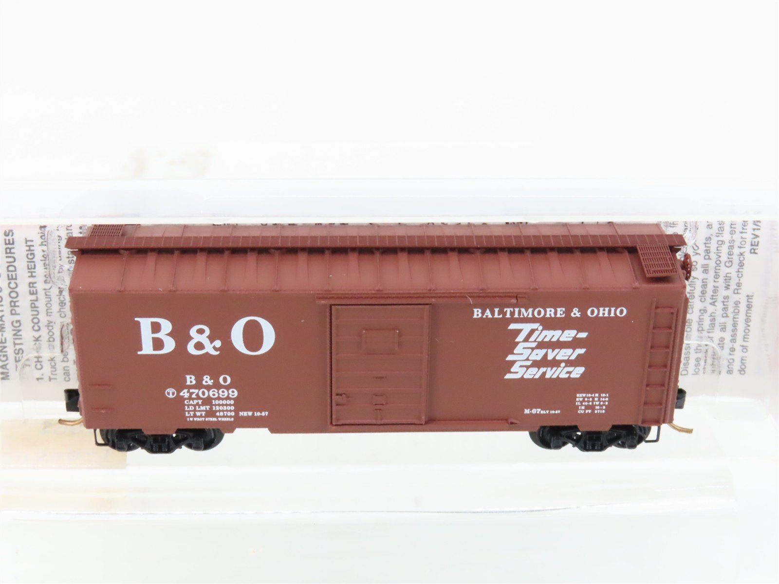 N Micro-Trains MTL 20346/1 B&O Baltimore & Ohio 40' Single Door Box Car #470699