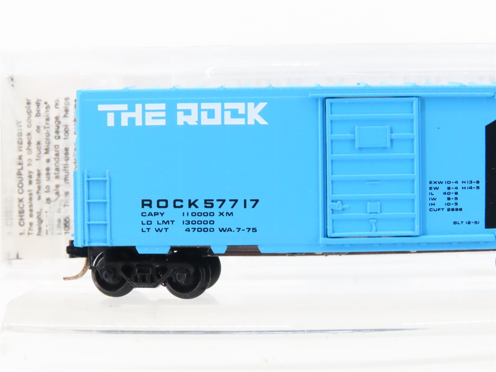 N Scale Micro-Trains MTL 24010 ROCK The Rock 40' Single Door Box Car #57717