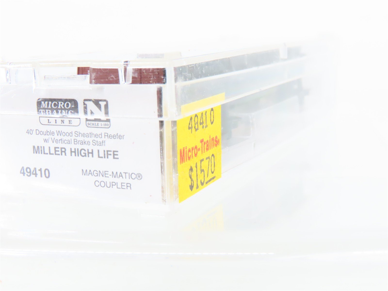 N Scale Micro-Trains MTL 49410 URTX Miller High Life Beer 40' Wood Reefer #93185