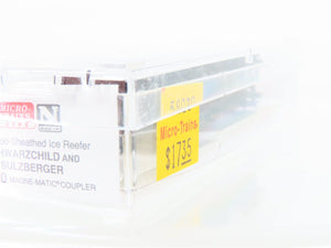 N Scale Micro-Trains MTL 58020 CBTCO Schwarzchild & Sulzberger 36' Reefer #1675