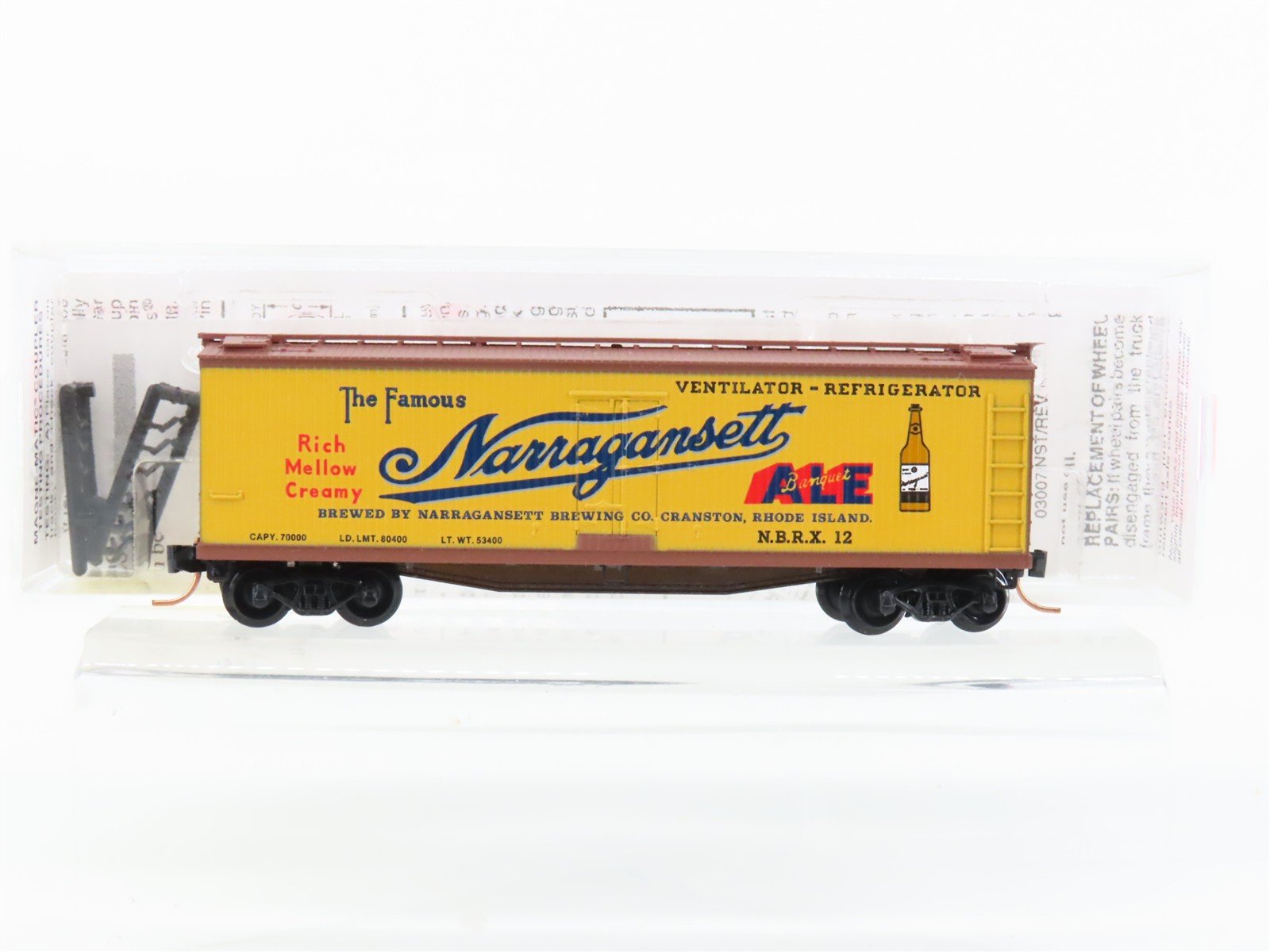 N Scale Micro-Trains MTL 49220 NBRX Narragansett Ale 40' Wood Reefer #12
