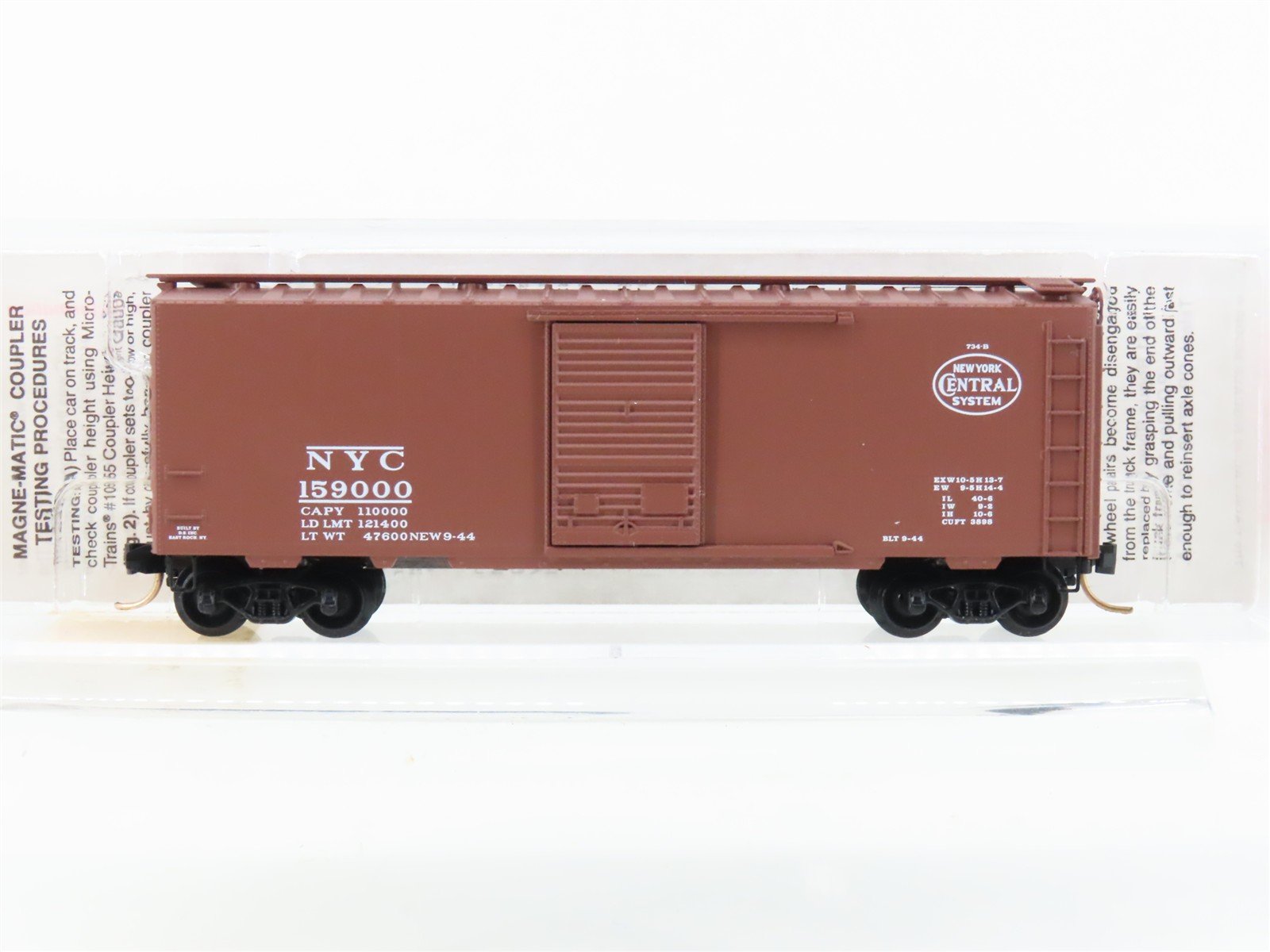 N Micro-Trains MTL 20047 NYC New York Central 40' Single Door Box Car #159000
