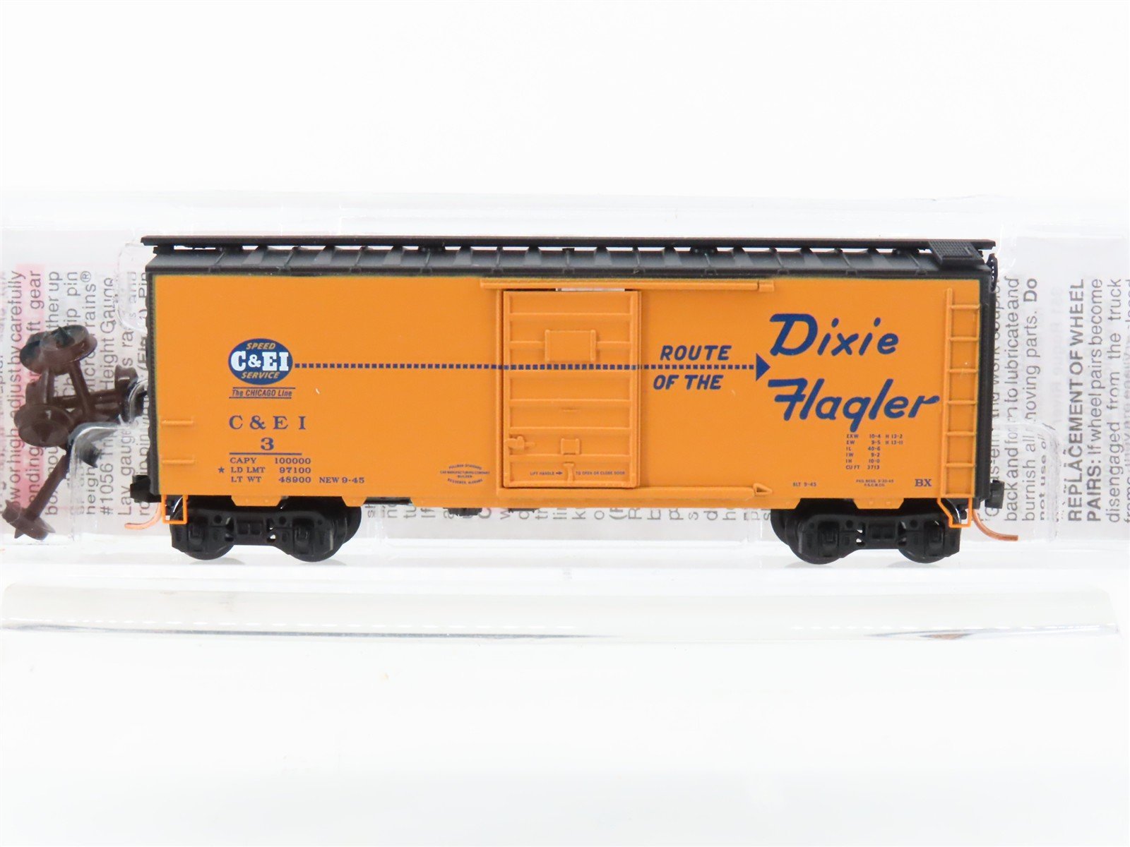 N Scale Micro-Trains MTL 02000703 C&EI Route of the Dixie Flagler 40' Box Car #3
