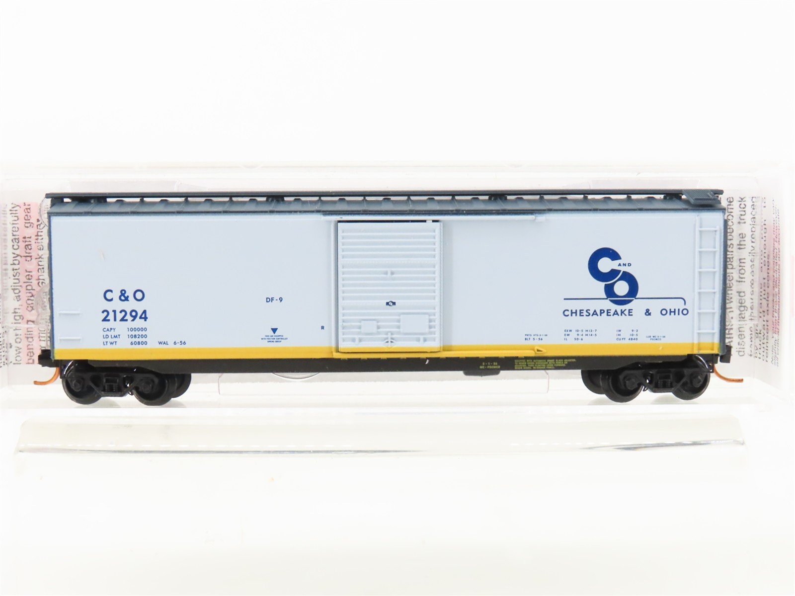 N Micro-Trains MTL 03100074 C&O Chesapeake & Ohio 50' Single Door Box Car 21294
