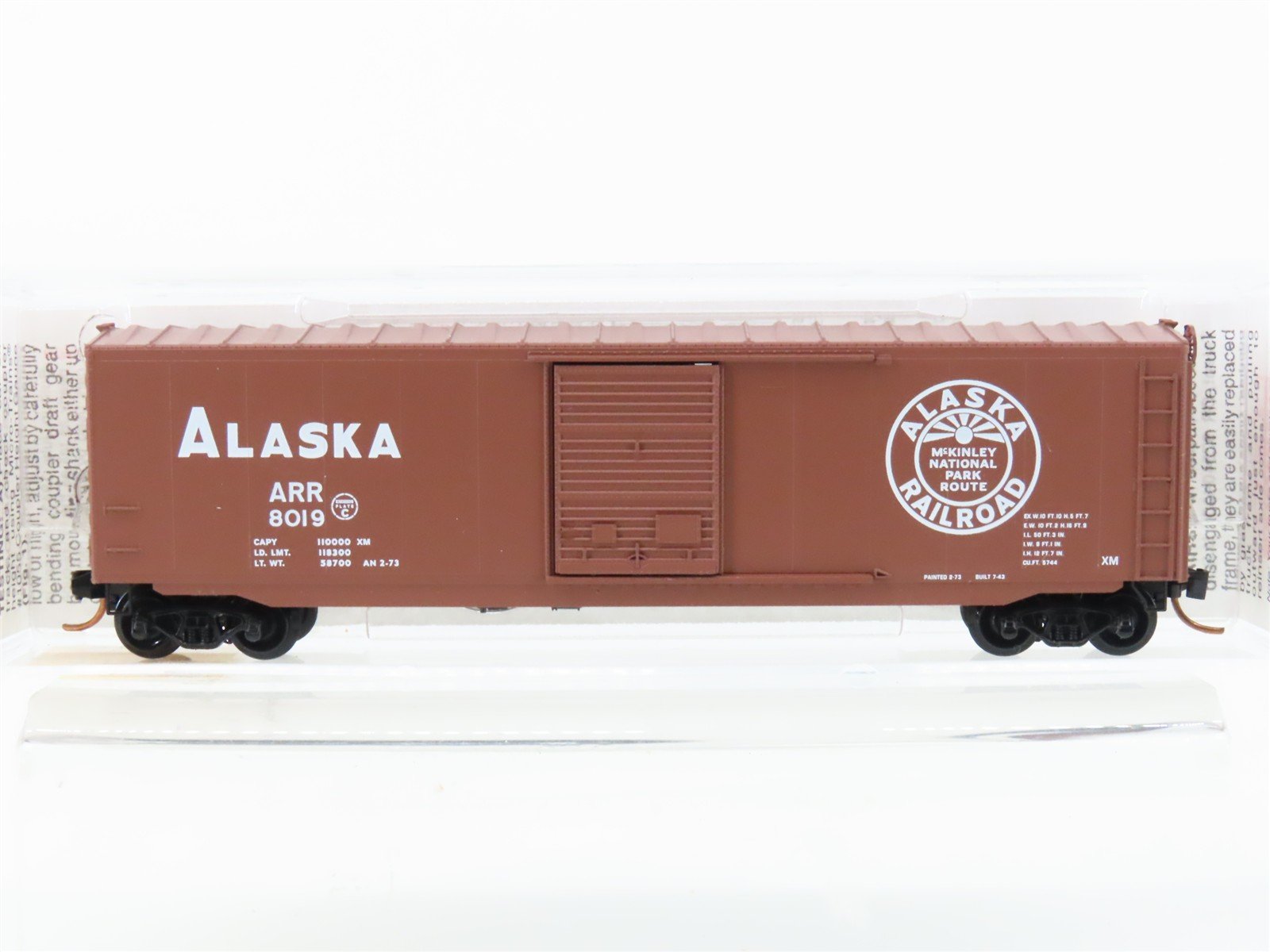 N Scale Micro-Trains MTL 77030 ARR Alaska Railroad 50' Single Door Box Car #8019