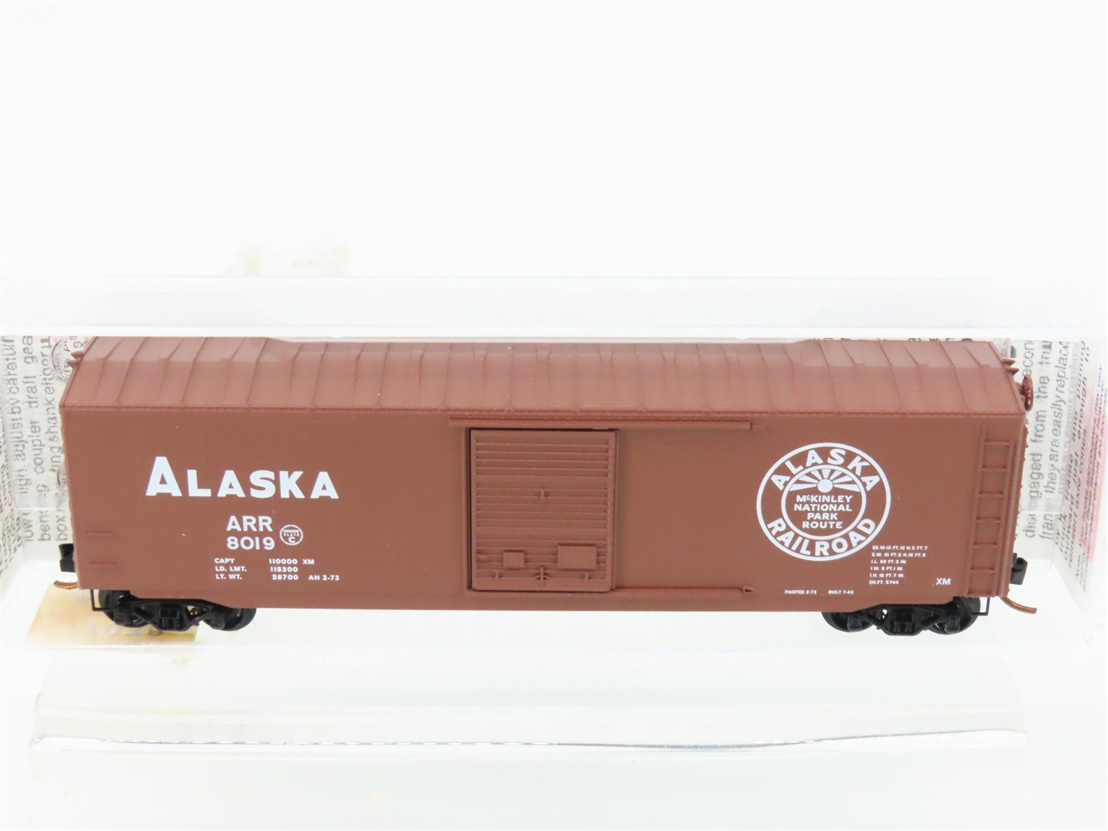N Scale Micro-Trains MTL 77030 ARR Alaska Railroad 50' Single Door Box Car #8019