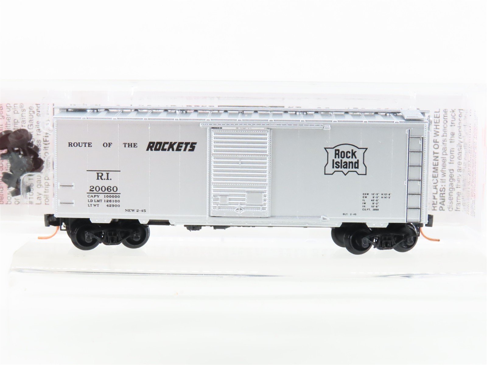 N Micro-Trains MTL 20676 RI Rock Island Route of the Rockets 40' Box Car #20060