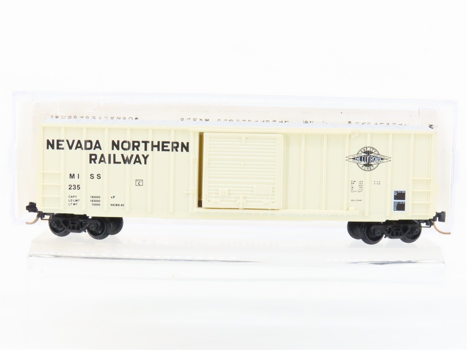 N Scale Micro-Trains MTL 25510 MISS Nevada Northern 50' Single Door Box Car #235