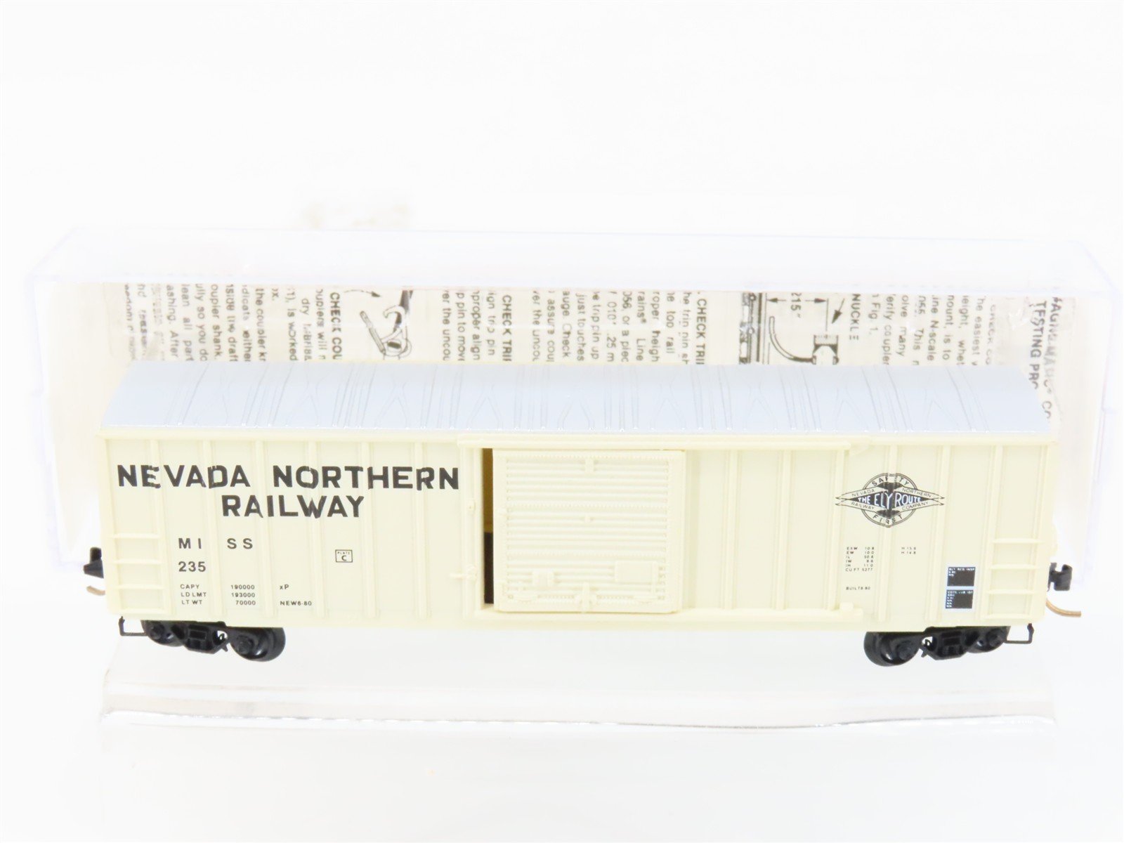 N Scale Micro-Trains MTL 25510 MISS Nevada Northern 50' Single Door Box Car #235