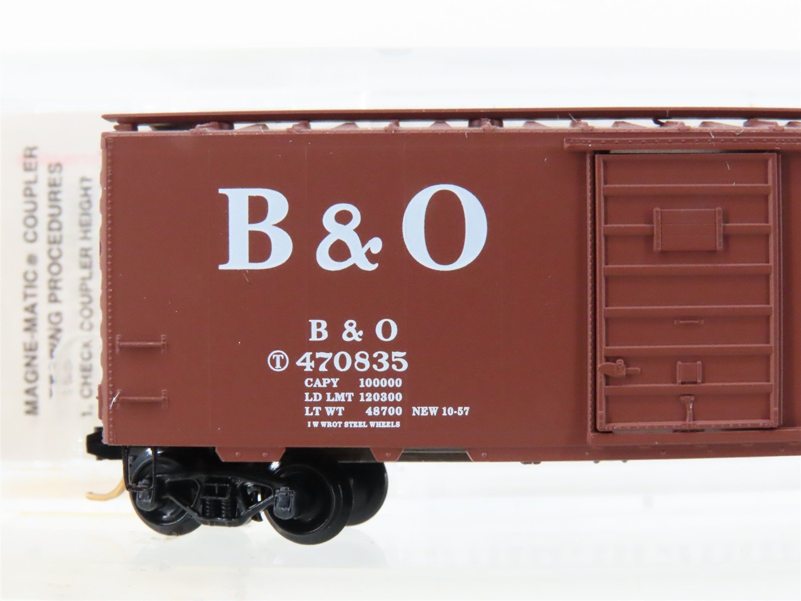 N Micro-Trains MTL 20346/3 B&O Baltimore & Ohio 40' Single Door Box Car #470835