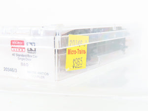 N Micro-Trains MTL 20346/3 B&O Baltimore & Ohio 40' Single Door Box Car #470835