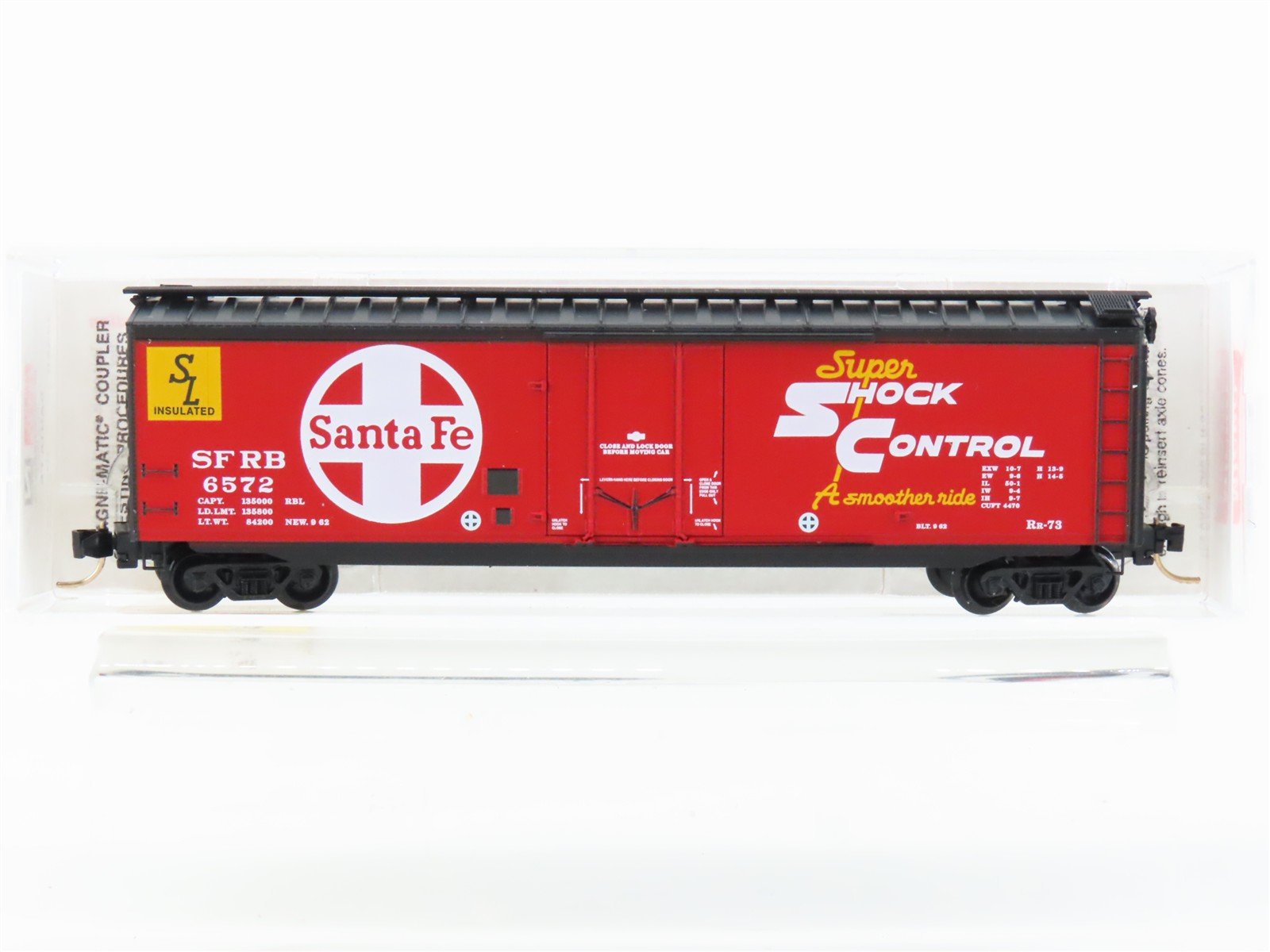 N Scale Micro-Trains MTL 32350 SFRB Santa Fe 50' Plug Door Box Car #6572