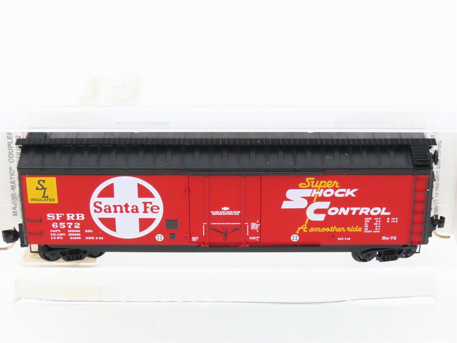N Scale Micro-Trains MTL 32350 SFRB Santa Fe 50' Plug Door Box Car #6572