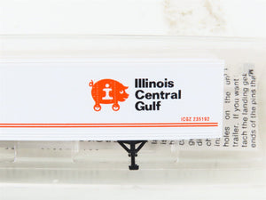 N Micro-Trains MTL 67090 ICGZ Illinois Central Gulf 45' Van Trailer #235192