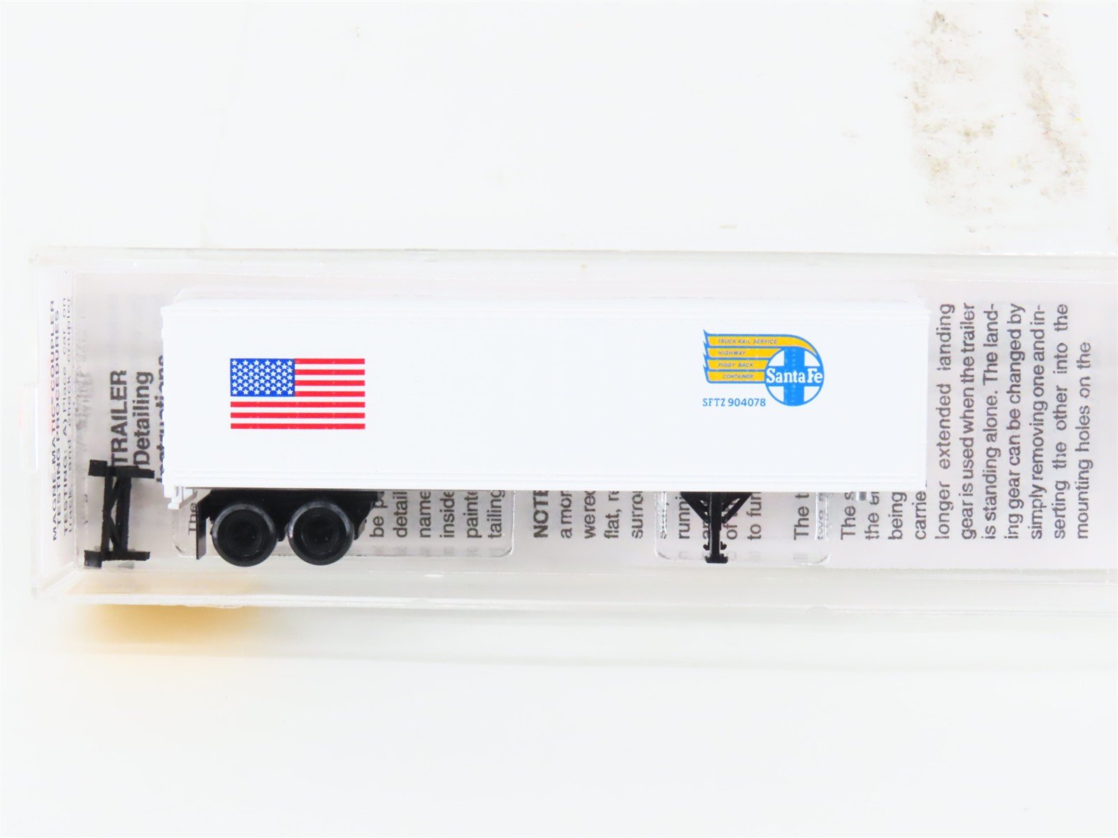 N Scale Micro-Trains MTL 66100 SFTZ Santa Fe Railroad 40' Trailer #904078