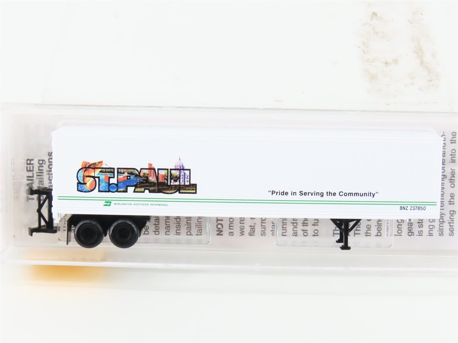 N Scale Micro-Trains MTL 67130 BNZ BN Intermodal St Paul 45' Trailer #237850