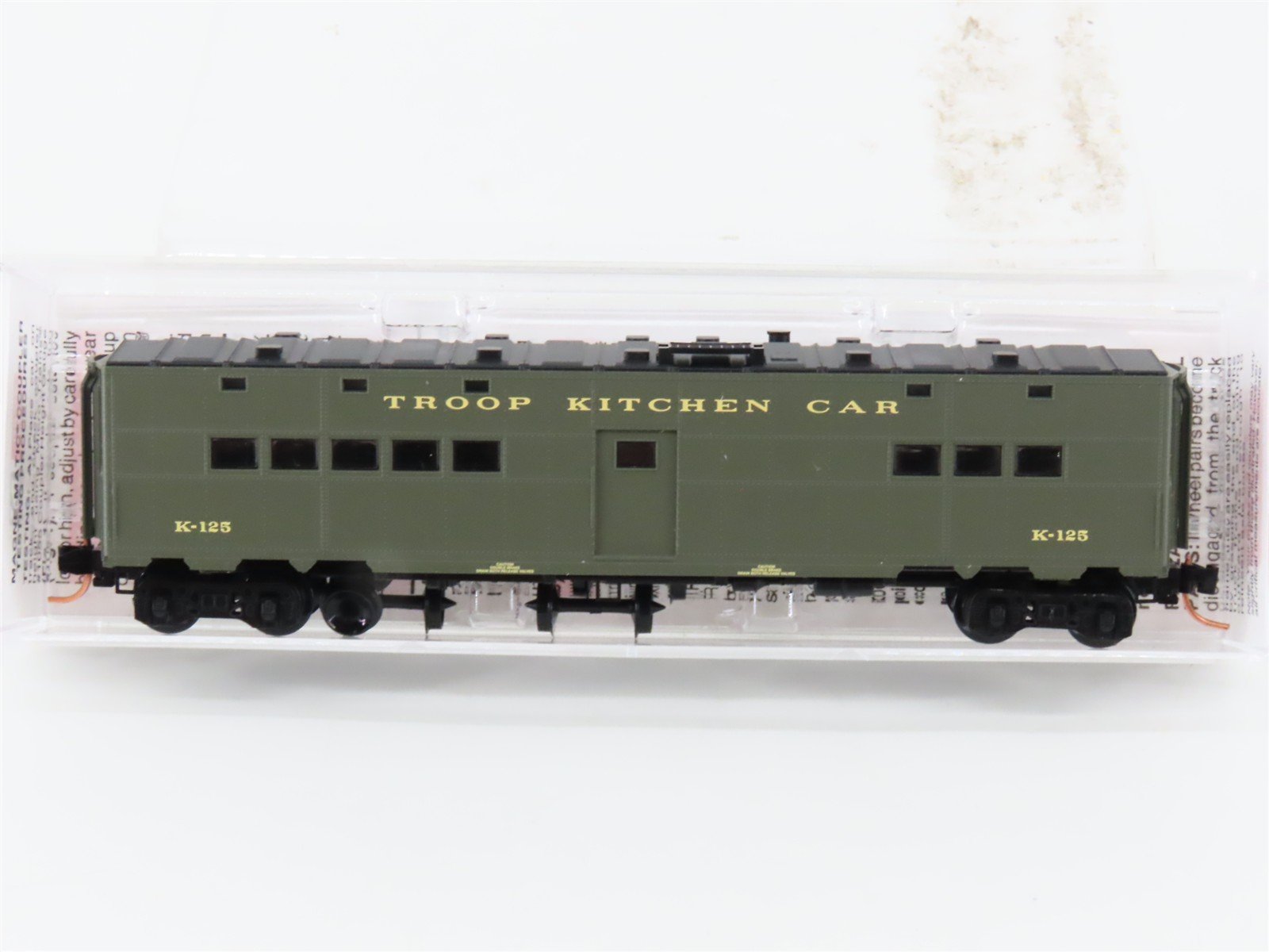 N Micro-Trains MTL 118010 United States Army 50' Troop Kitchen Passenger #K-125