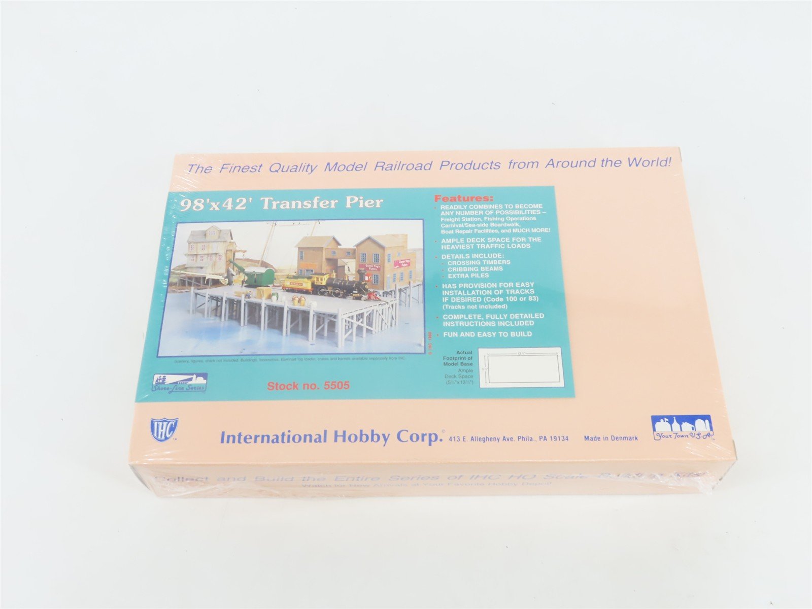 HO Scale IHC Your Town USA Shore-Line Kit 5505 98' x 42' Transfer Pier - SEALED