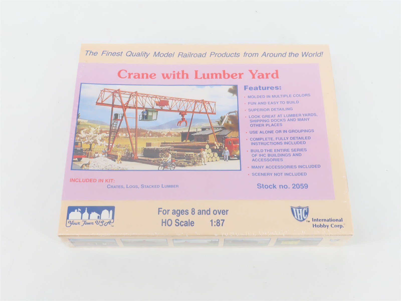 HO 1/87 Scale IHC Your Town USA Kit 2059 Crane w/ Lumber Yard - SEALED