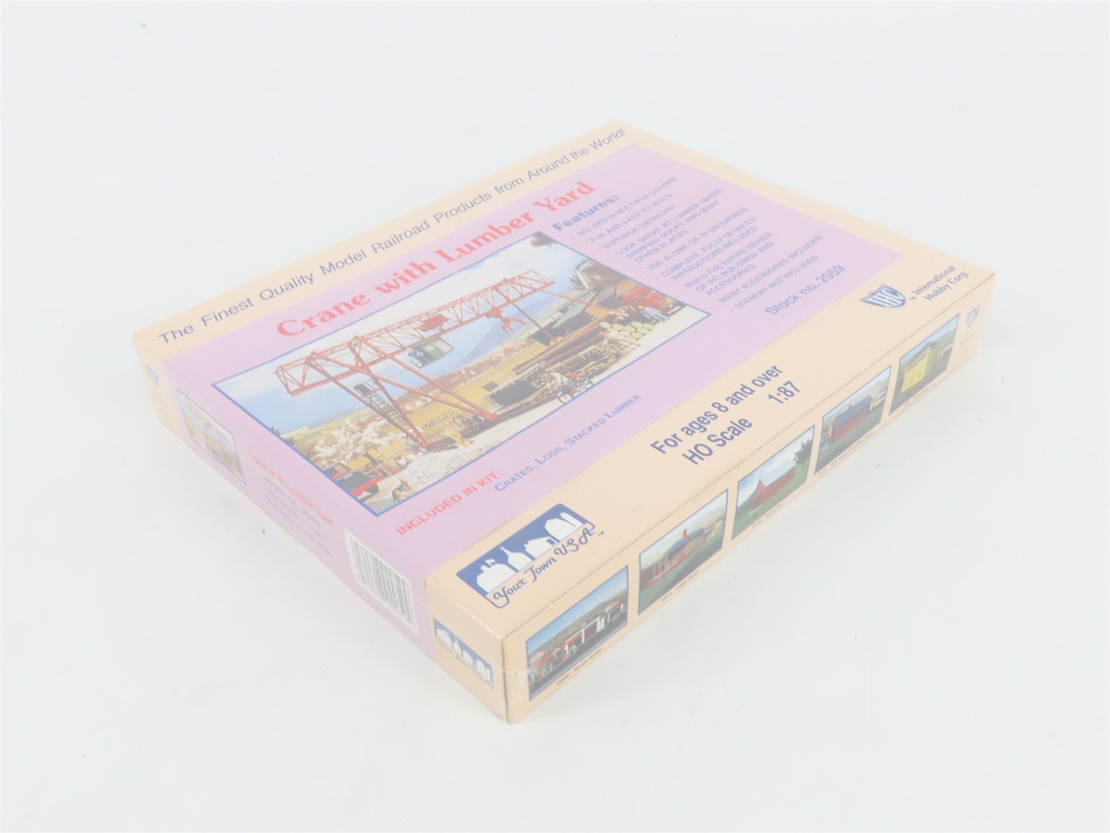 HO 1/87 Scale IHC Your Town USA Kit 2059 Crane w/ Lumber Yard - SEALED