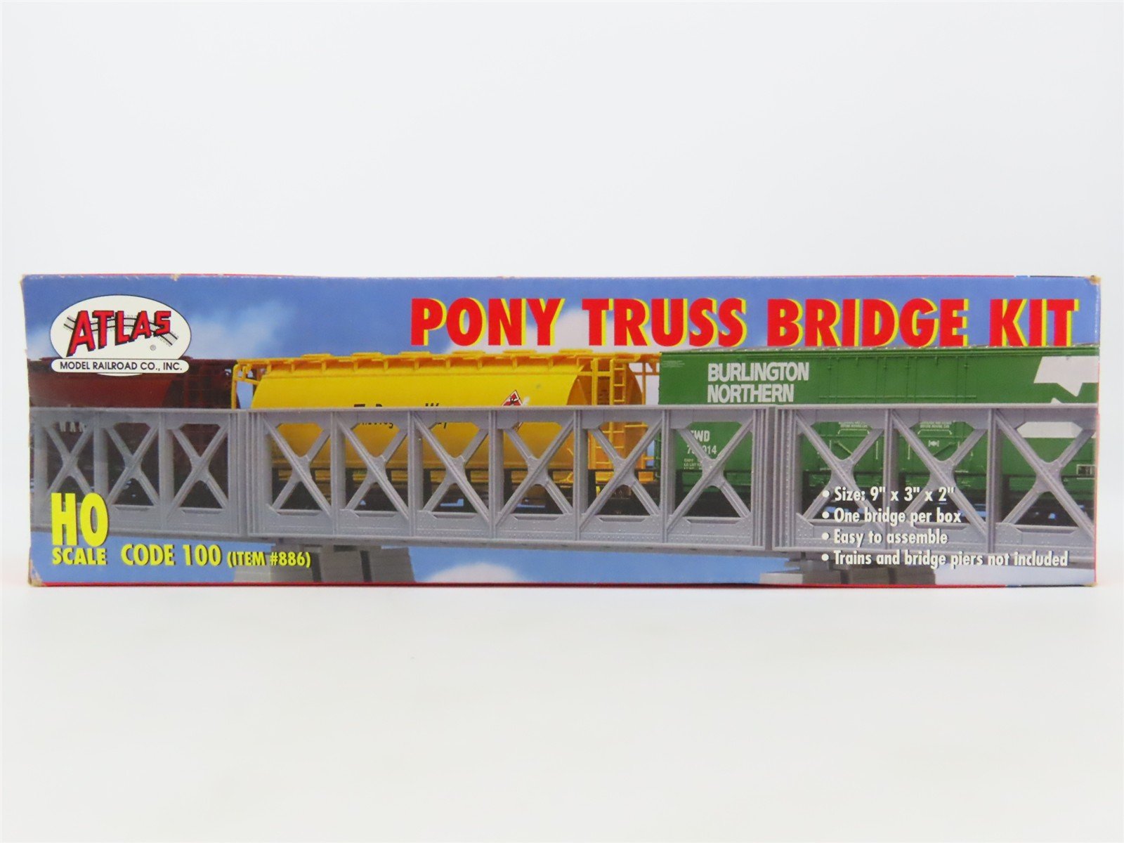 HO 1/87 Scale Atlas Kit 886 Pony Truss Bridge w/ Track